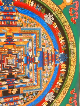 Kala Chakra Mandala, für Peace, Love and Compassion Farbe grün